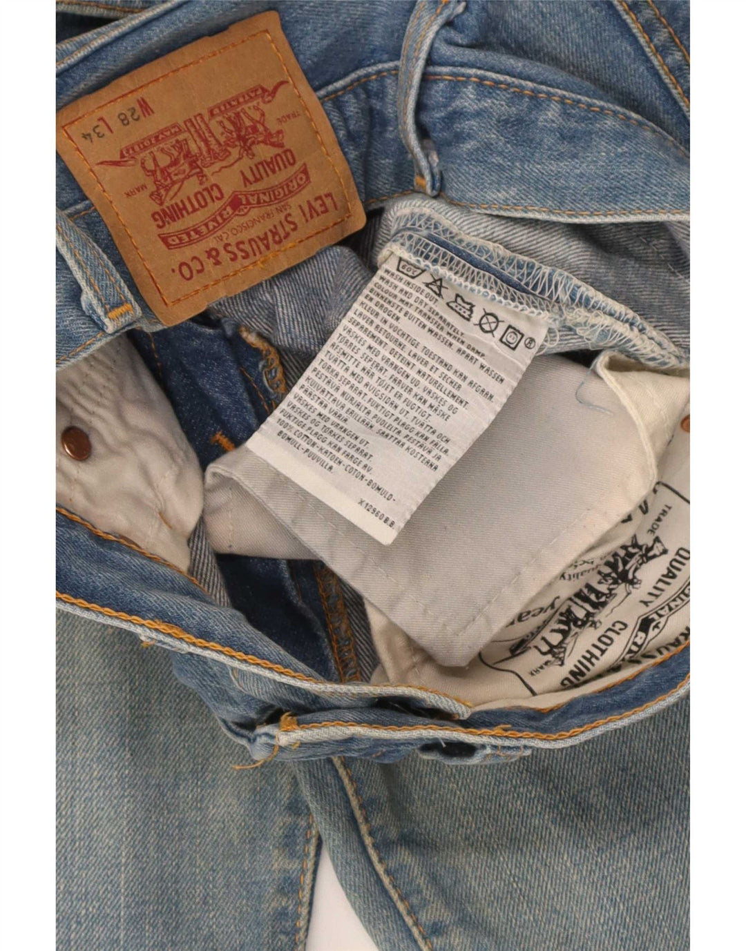 Levi's Jeans de cintura alta para hombre W28 L34 Algodón azul