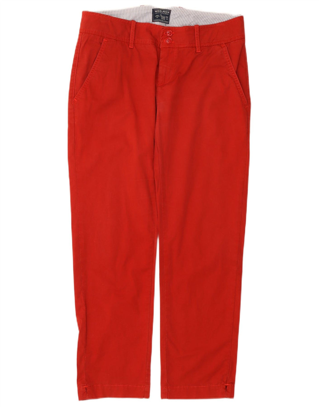 Pantalón Chino Recto Woolrich Mujer W30 L27 Rojo