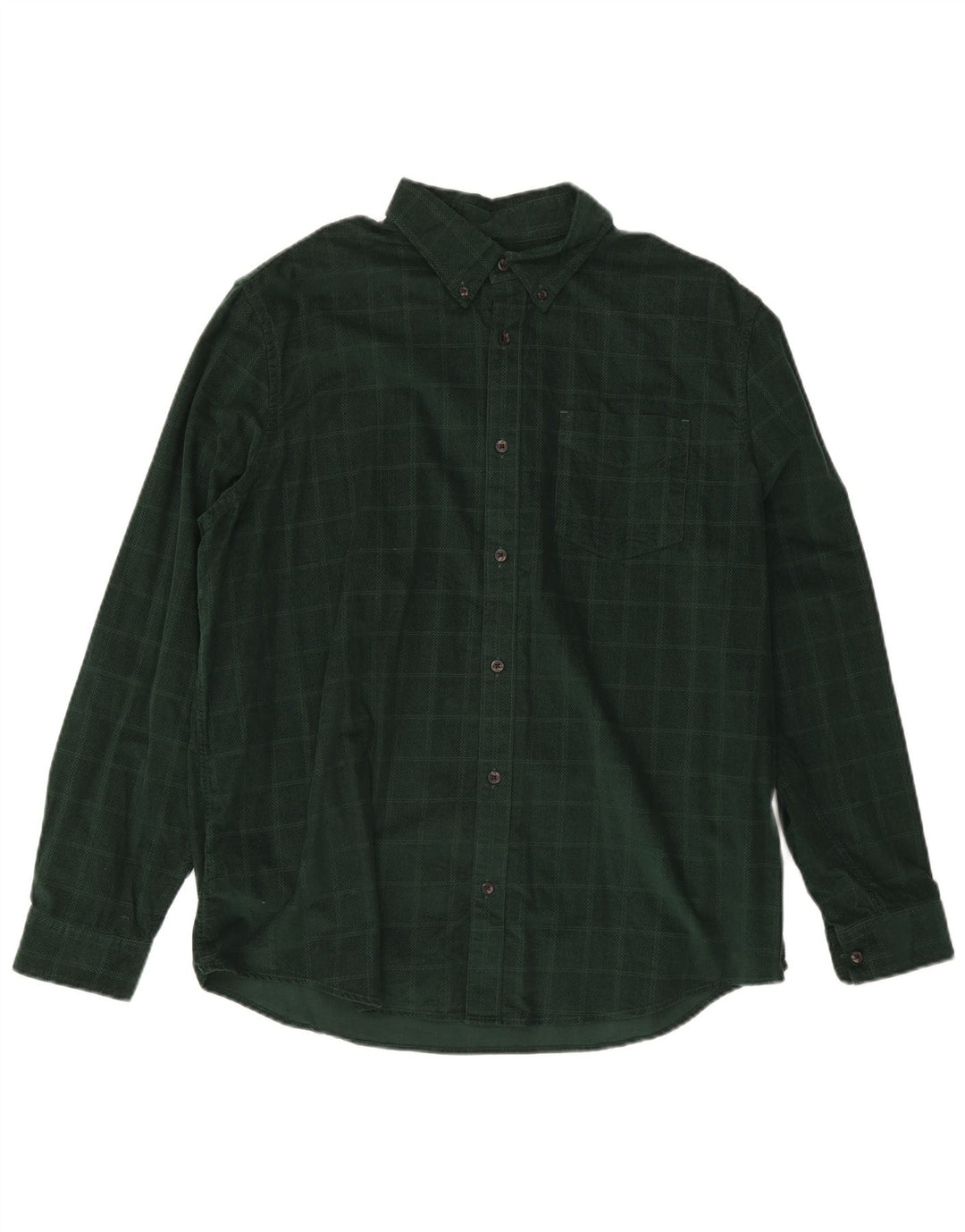 Marks & Spencer Camisa para hombre XL Algodón a cuadros verde