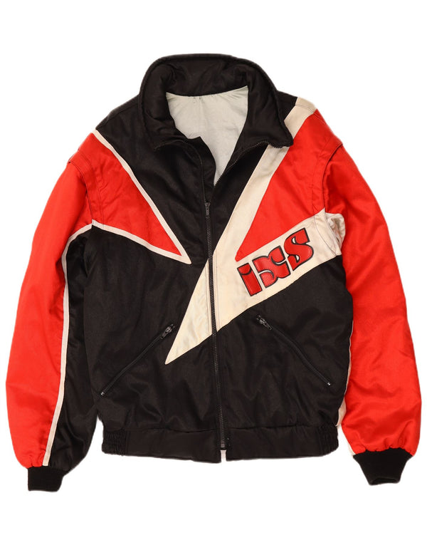 IXS Mens Motorstyle Graphic Racer Jacket UK 42 XL Negro Colorblock Tactel