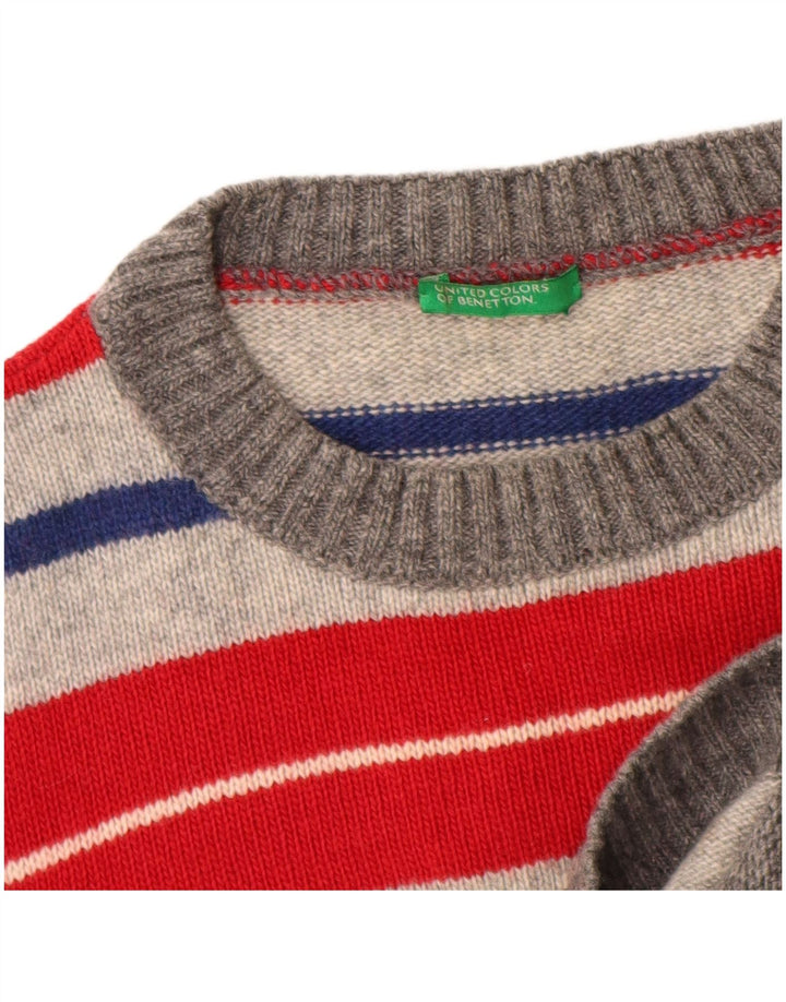 Benetton Jersey De Cuello Redondo Para Niño 11-12 Años Multicolor A Rayas