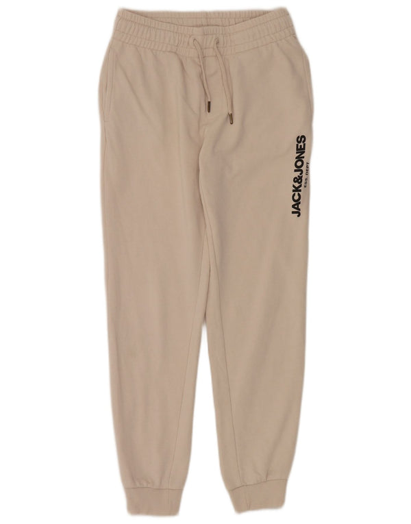 Jack & Jones Hombre Pantalones De Chándal Gráfico Joggers Small De Algodón Blanco Roto