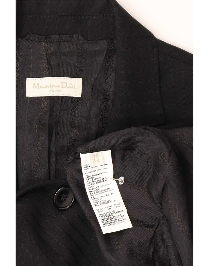 Massimo Dutti Chaqueta Blazer De 2 Botones Para Mujer EU 38 Pequeña Rayas Negras