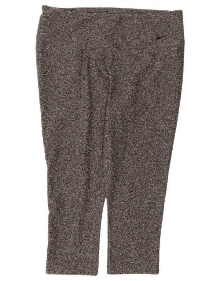 Nike - Leggings capri Dri Fit para mujer, talla 40, poliéster gris grande
