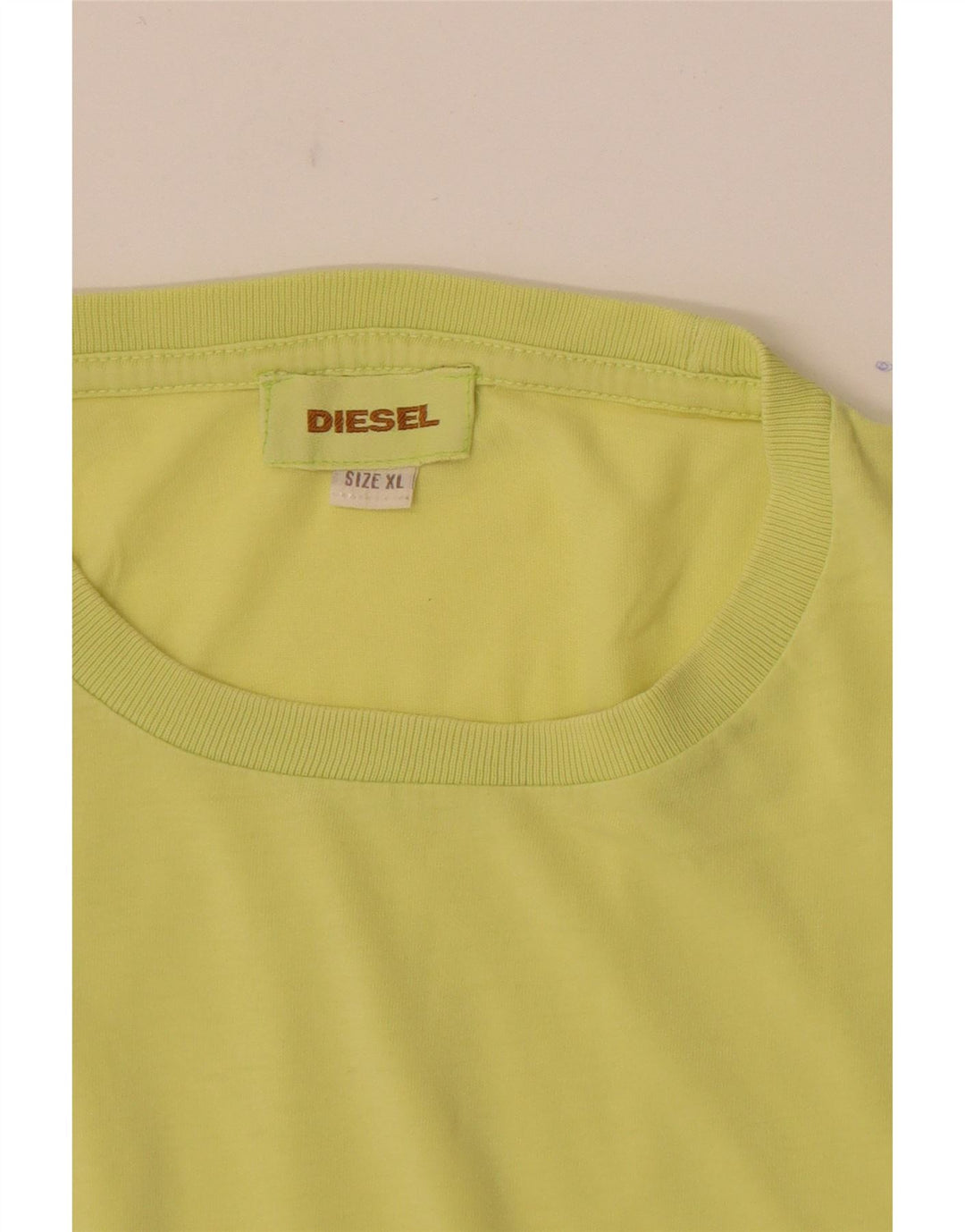 Diesel Hombre Camiseta Top XL Amarillo
