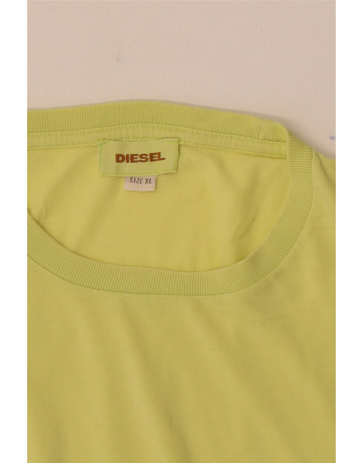 Diesel Hombre Camiseta Top XL Amarillo