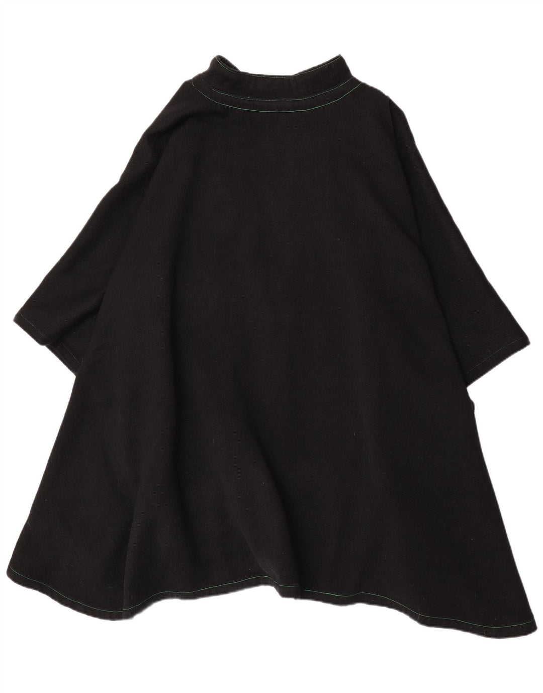 Vestido Poncho Vintage Mujer Talla Única Negro