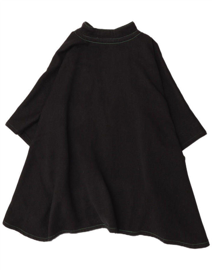 Vestido Poncho Vintage Mujer Talla Única Negro
