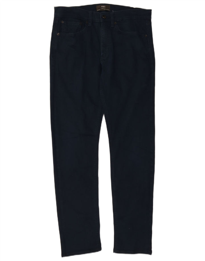 Marks & Spencer Vaqueros ajustados para hombre W32 L31 Algodón azul