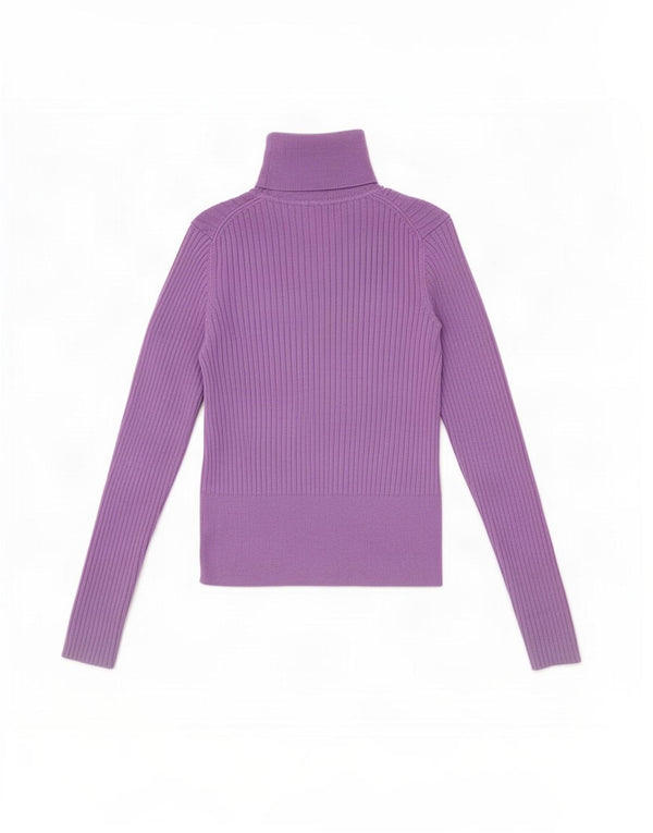 Zara Mujer Crop Blusa Top UK 42 Medio Viscosa Púrpura