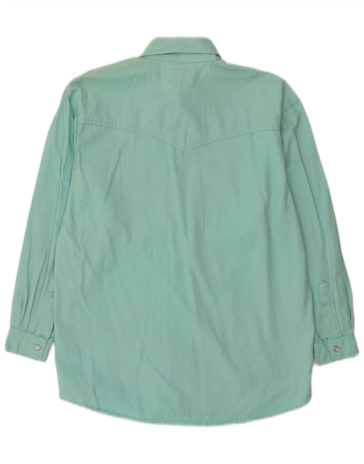 Camisa de franela para mujer Arizona UK 12 Algodón turquesa mediano
