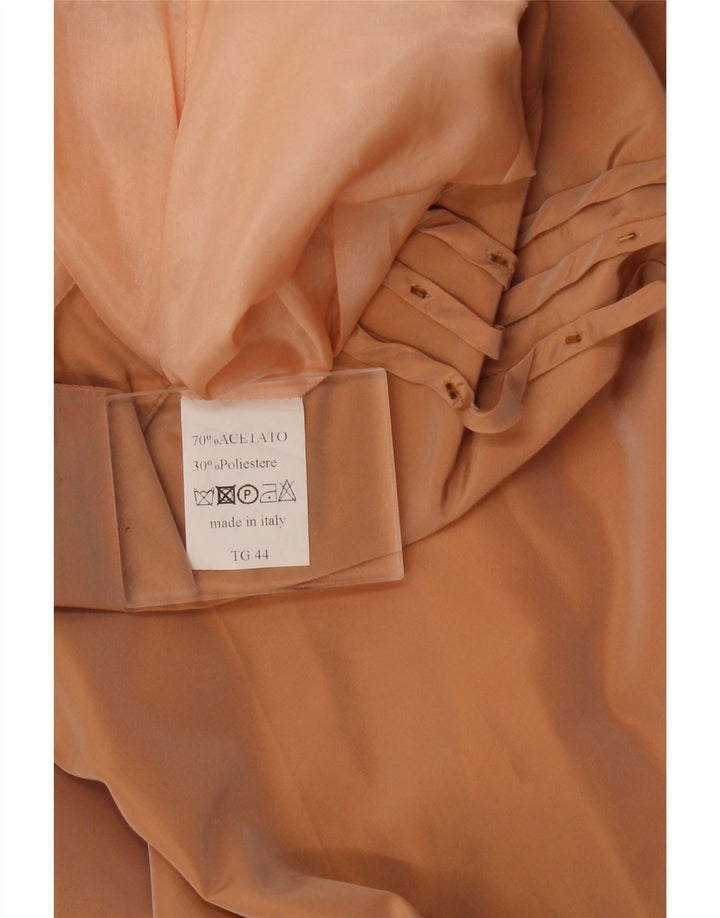 Conjunto de falda vintage de 2 piezas para mujer IT 44 Medio W28 Acetato beige