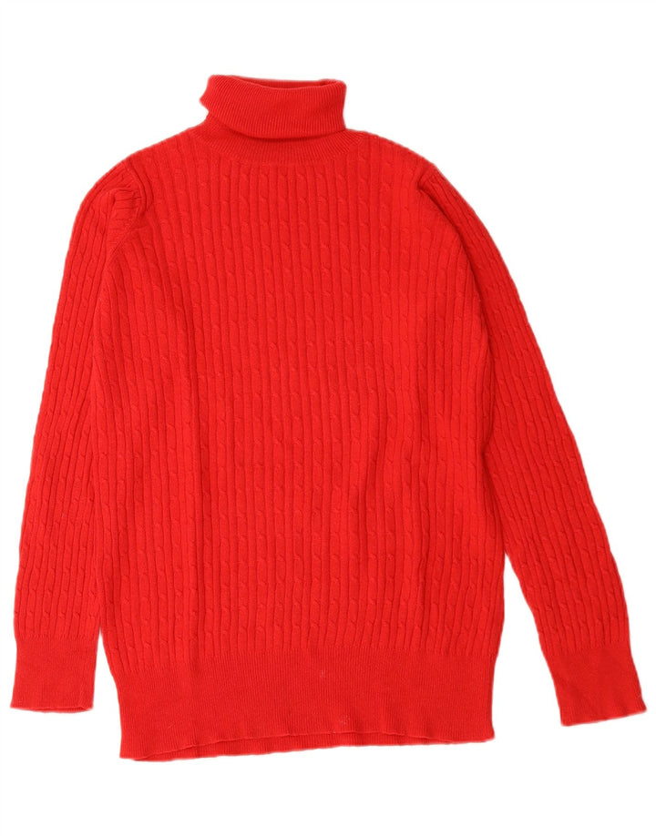 Zara - Jersey con cuello vuelto para mujer, talla 40, color rojo