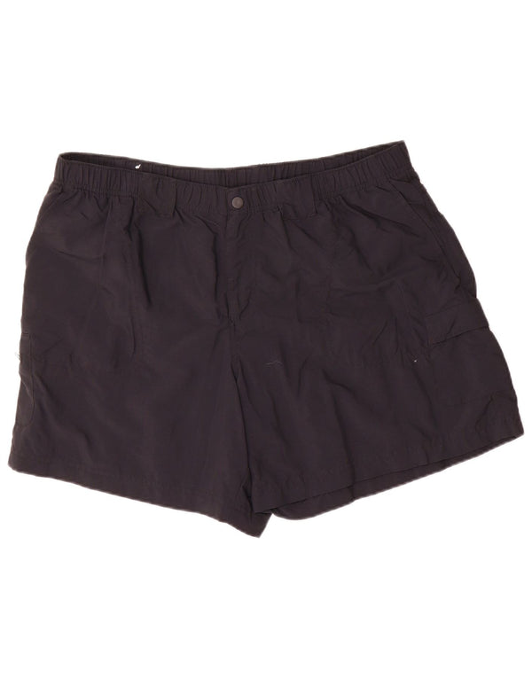 Columbia Pantalones cortos cargo para hombre XL W38 Nylon azul marino
