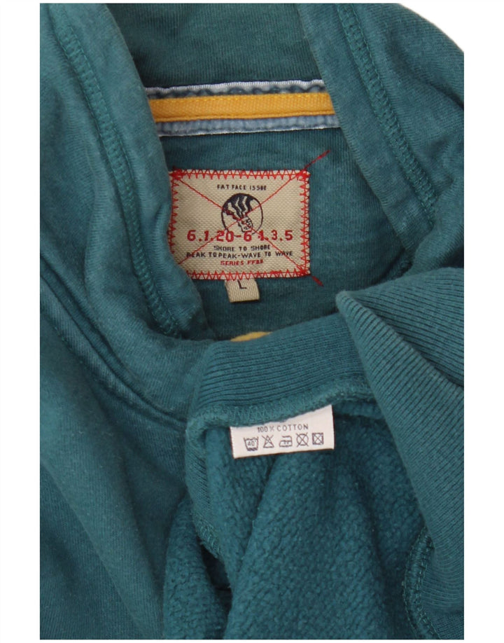 Chaqueta superior de chándal con estampado gráfico de hombre de Fat Face Algodón verde grande