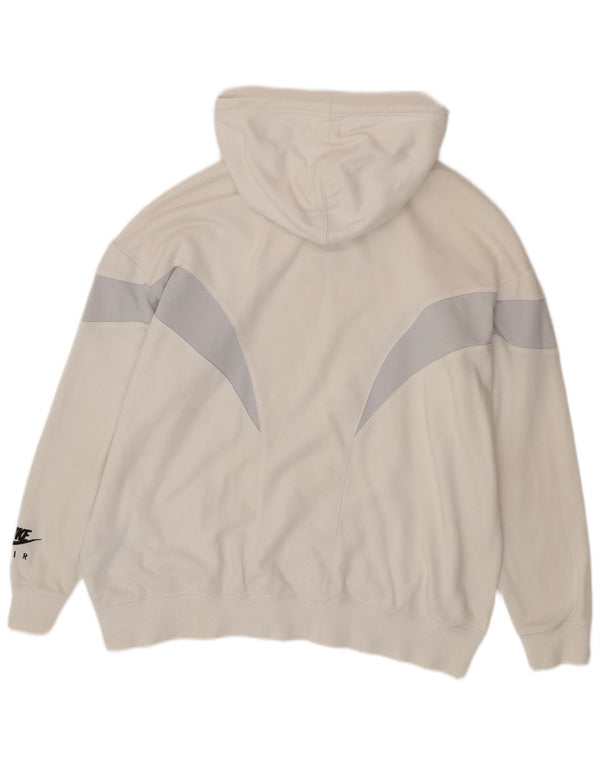 NIKE Jersey con capucha extragrande Air para mujer UK 40 Medium Off White Colourblock