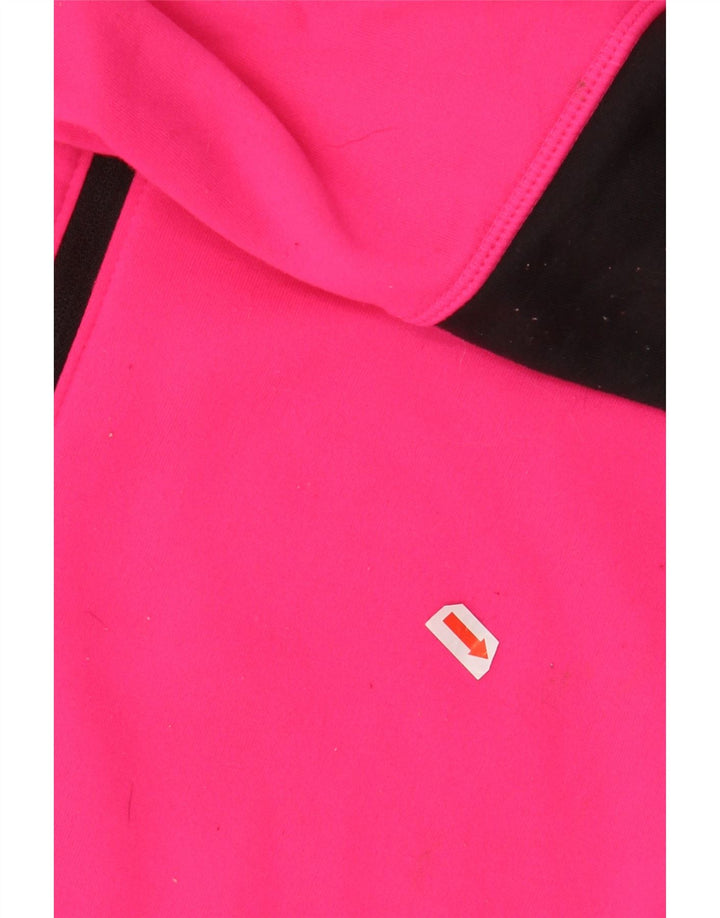 NEW BALANCE Womens Pullover Tracksuit Top UK 10 Small Pink Colourblock