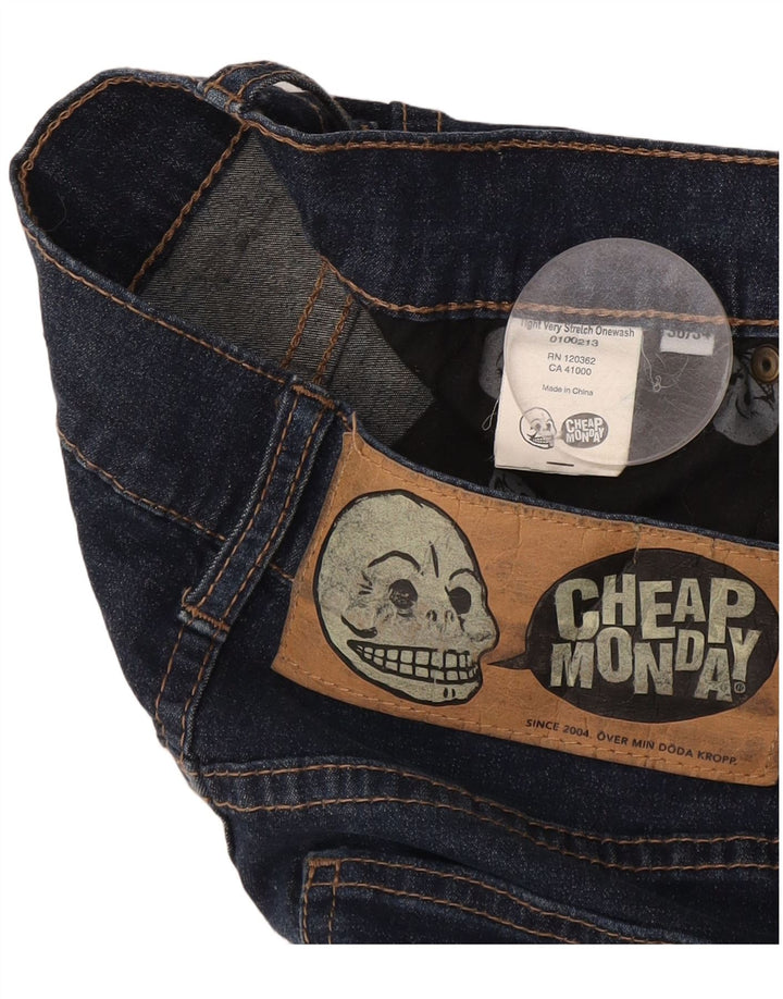 Vaqueros ajustados para mujer de Cheap Monday W30 L34 Algodón azul marino