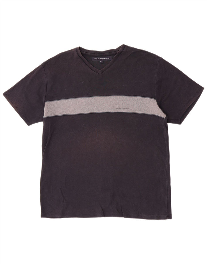 French Connection Camiseta de manga corta para mujer, talla grande, azul marino