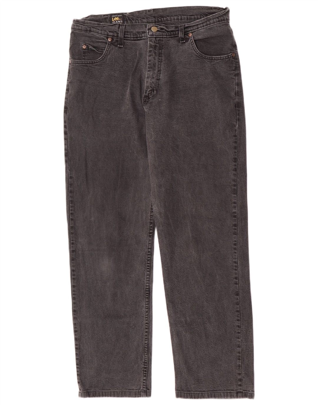 Lee Vaqueros Rectos Brooklyn Para Hombre W36 L30 Algodón Gris