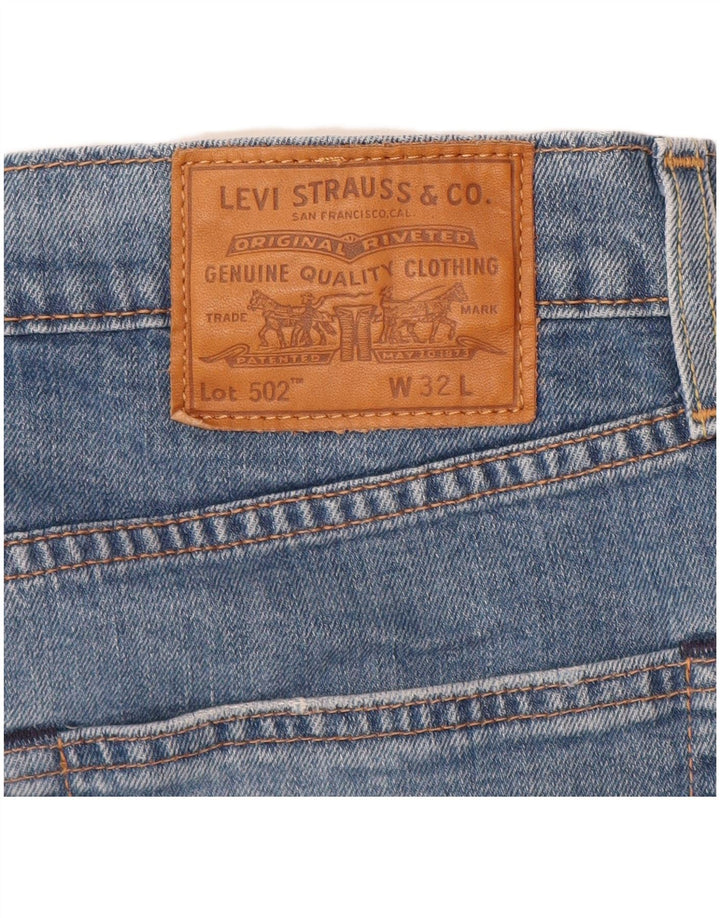 LEVI'S Mens 502 Denim Shorts W32 Algodón Azul Medio