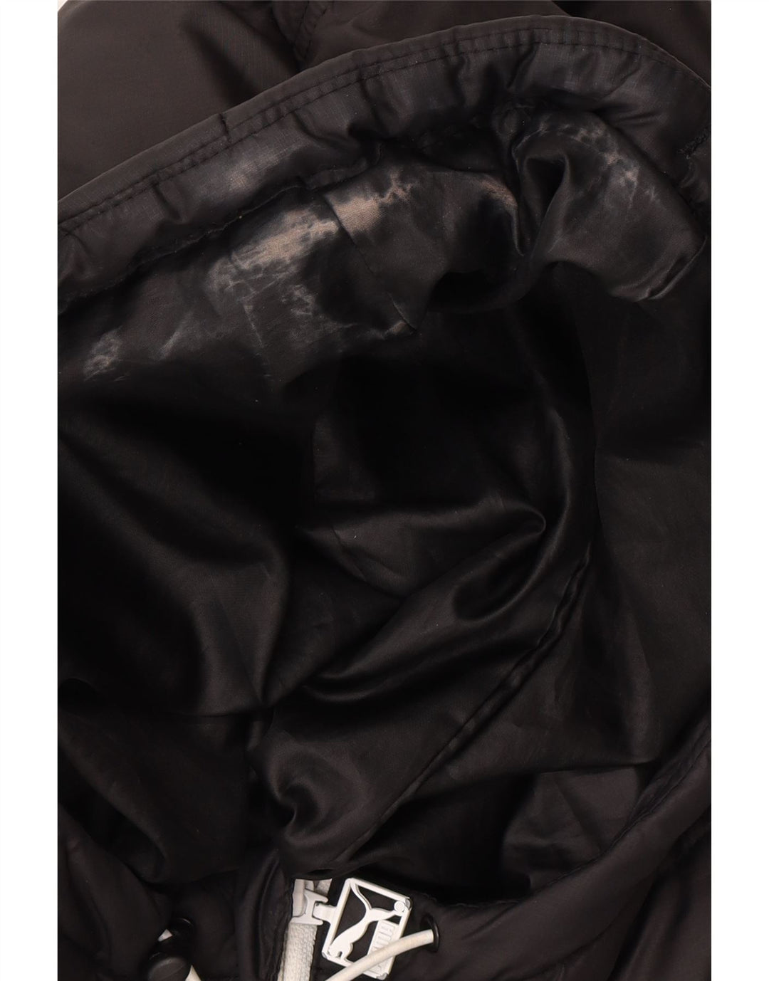 PUMA Womens Hooded Padded Jacket UK 16 Large Black Colourblock Polyester Vintage Puma and Second-Hand Puma from Messina Hembry 