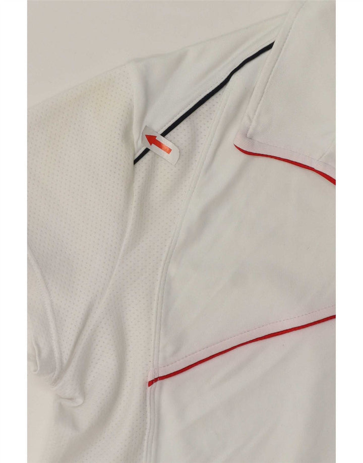 Asics Hombre Graphic T-Shirt Top Medium Blanco Rayas Poliamida Deportes