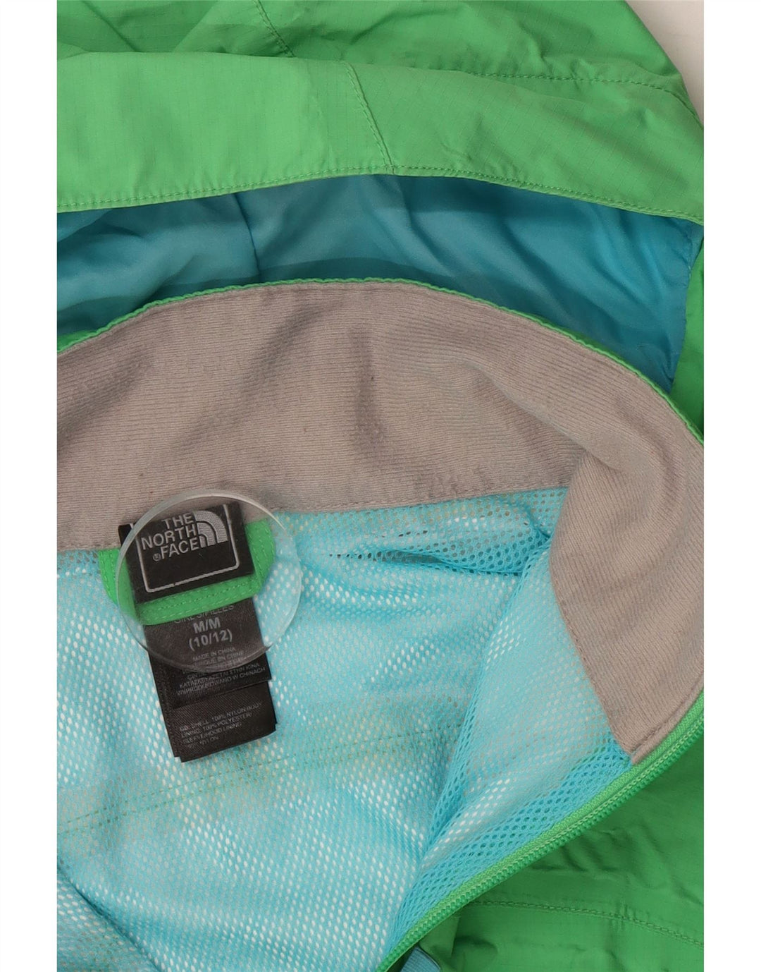 The North Face Chubasquero con capucha para niña 10-11 años Nylon verde medio