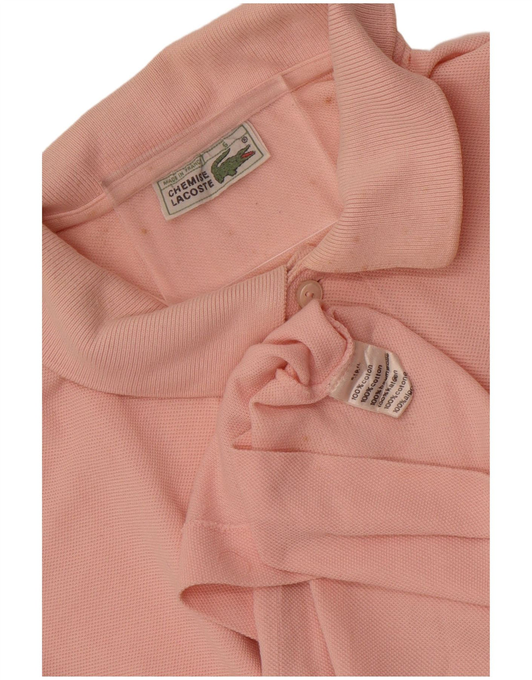 Polo Lacoste para hombre talla 5 grande algodón rosa