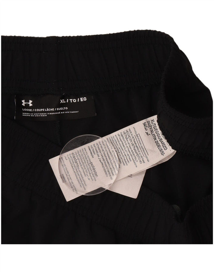 Under Armour Pantalones cortos deportivos para hombre XL Poliéster color block negro