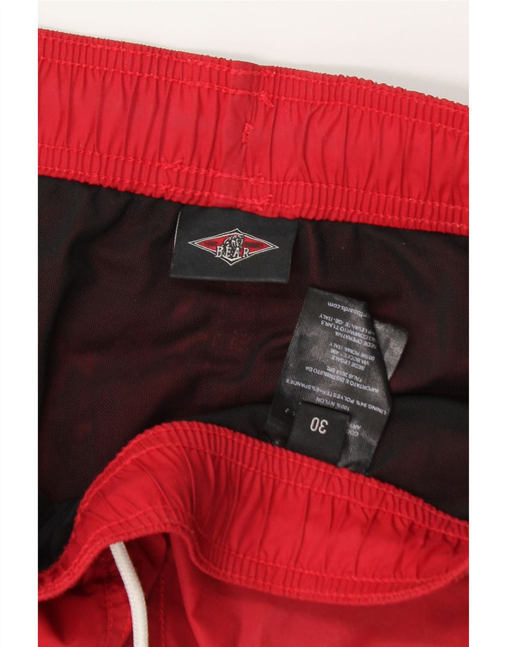 Bañador Bear para hombre en nailon color block mediano rojo