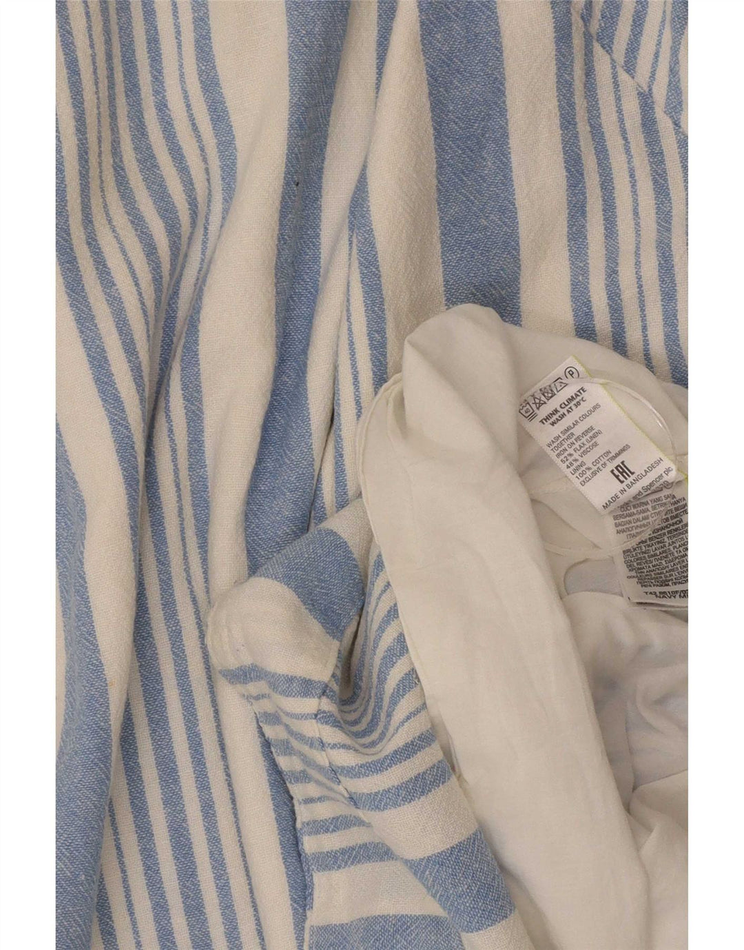 Marks & Spencer Vestido básico sin mangas para mujer UK 46 Grande Azul a rayas