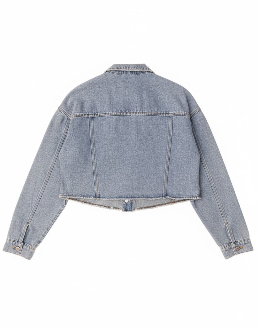 Esprit Chaqueta Vaquera Corta Extragrande para Mujer UK 10 Small Algodón Azul