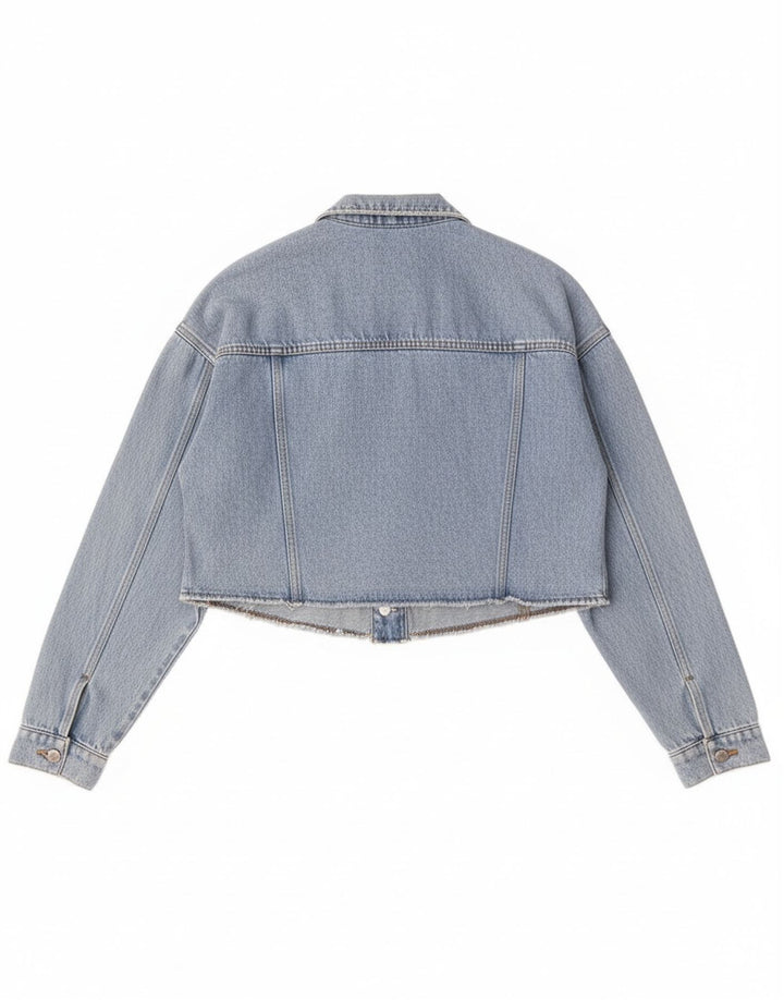 Esprit Chaqueta Vaquera Corta Extragrande para Mujer UK 10 Small Algodón Azul