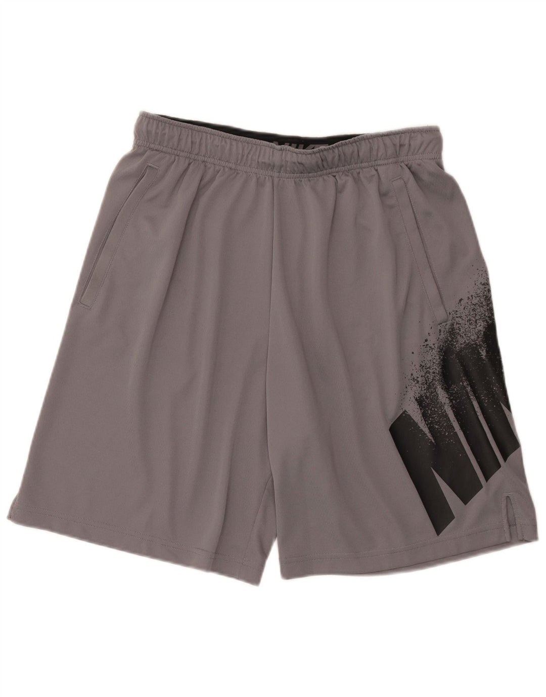 Nike Dri Fit Graphic - Pantalones cortos deportivos para hombre (poliéster), color gris