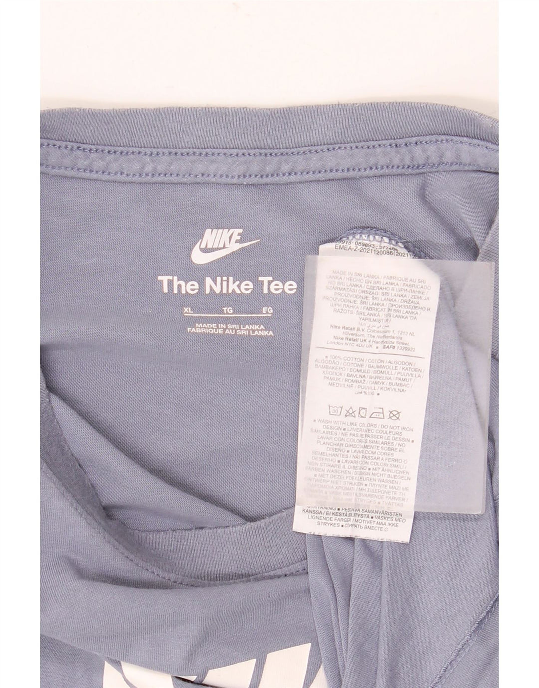 Nike Camiseta gráfica para hombre Top XL Algodón azul
