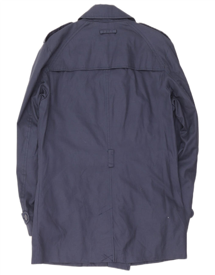 Zara Gabardina para hombre UK 40 Large Azul marino Algodón
