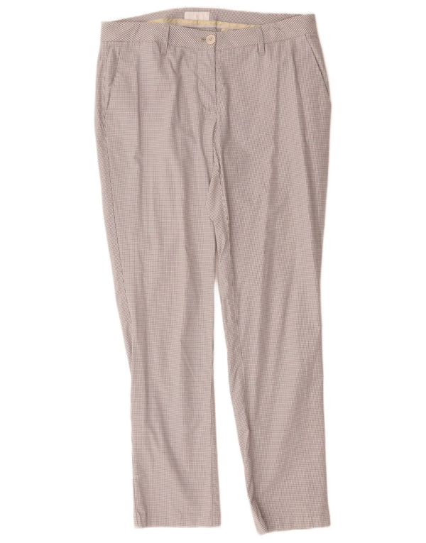Conte of Florence - Pantalón chino para mujer IT 46 Large W32 L28 Grey Gingham