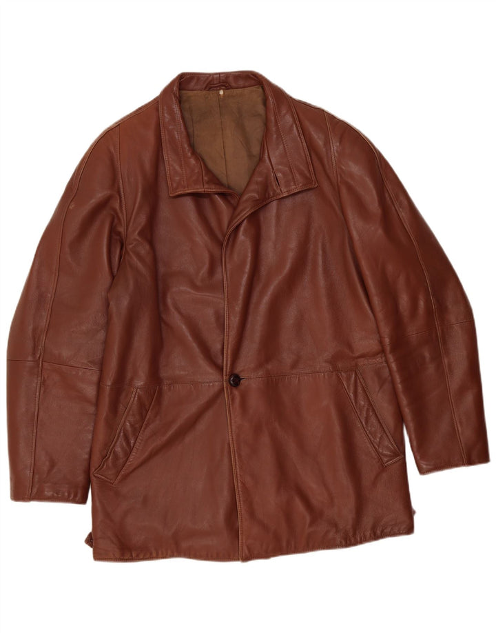 Chaqueta de cuero Scout para hombre UK 40 Large Brown