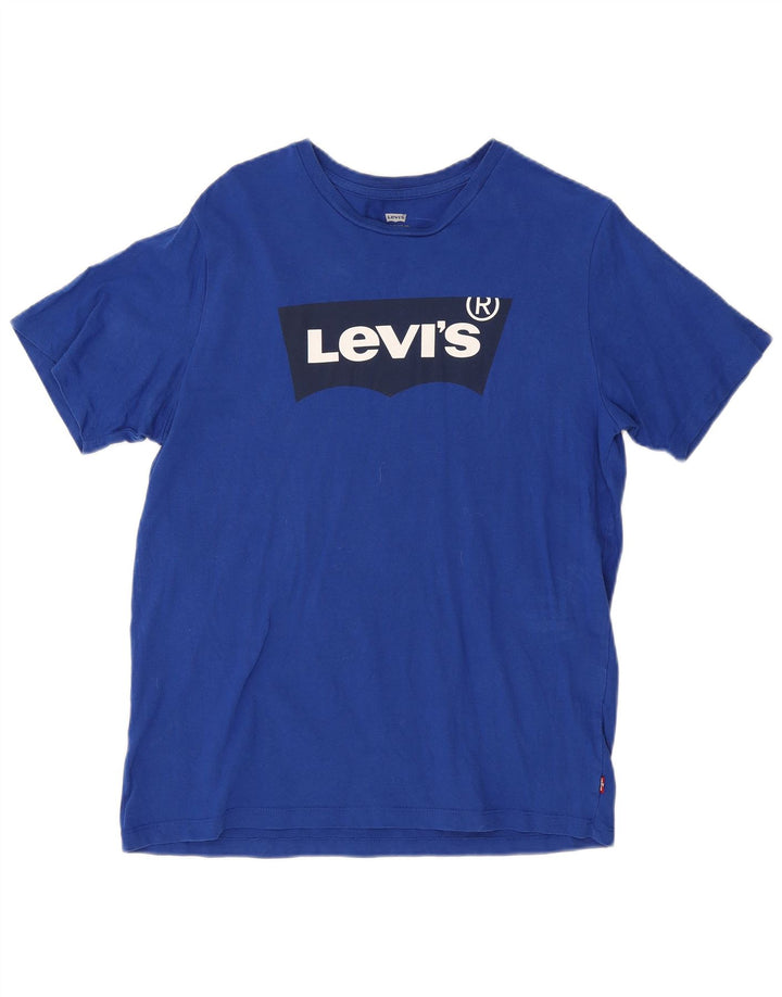 Levi's Camiseta gráfica para mujer Top UK 44 Algodón azul medio