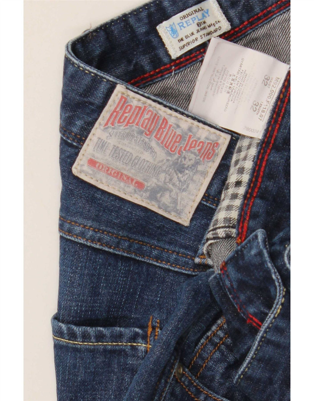 Vaqueros ajustados para hombre Replay W32 L32 Algodón azul