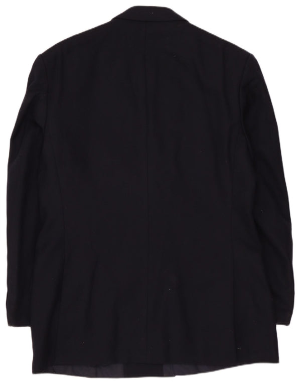 St Michael Chaqueta tipo blazer con doble botonadura para hombre UK 38 Lana azul marino mediana