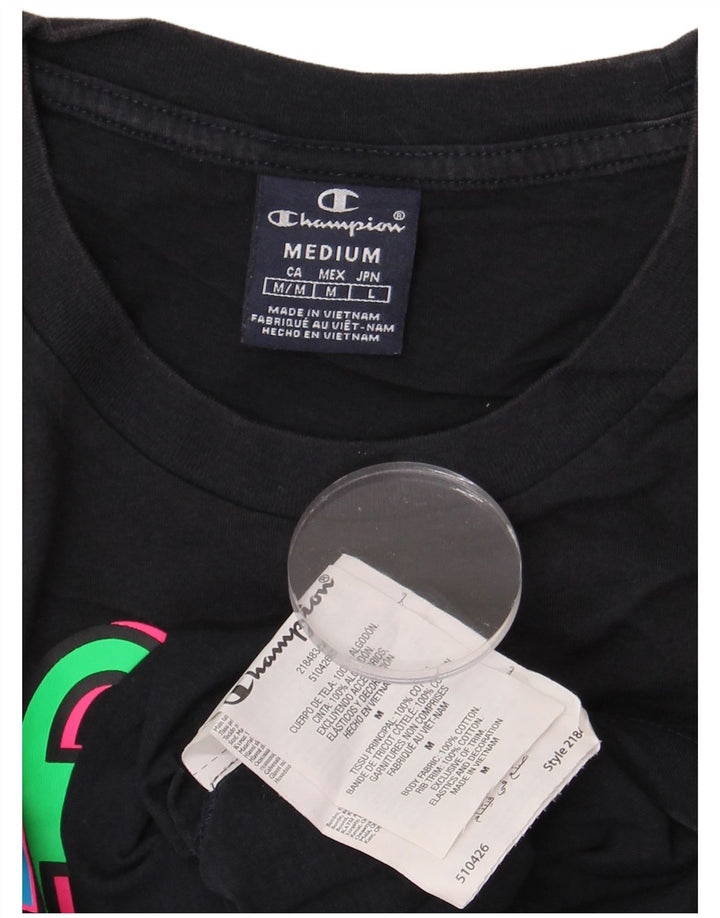 Champion Camiseta Gráfica Para Hombre Top Medium Azul Marino Algodón