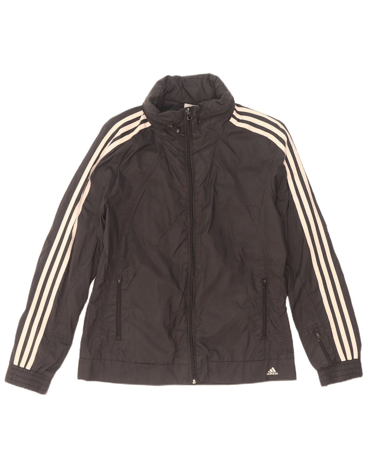 Adidas - Chaqueta de chándal para mujer, talla 40, talla grande, poliamida negra