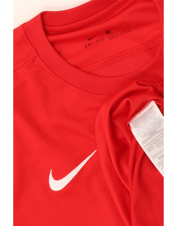 Nike Dri Fit Graphic Camiseta para hombre, talla grande, poliéster rojo