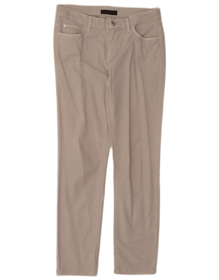 TRUSSARDI Womens Slim Casual Trousers IT 42 Medium W28 L28 Grey