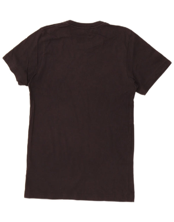 Nike Camiseta ajustada con gráfico para hombre, talla pequeña, algodón negro