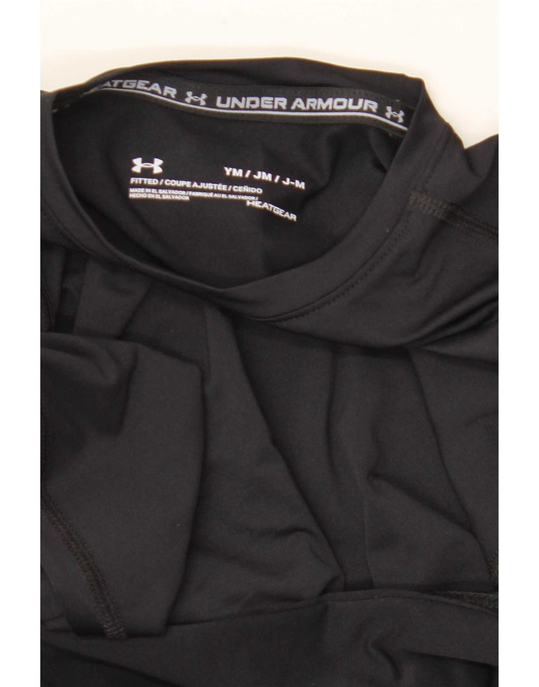 Under Armour Camiseta Heat Gear Manga Larga para Niños 9-10 Años Mediano Negro