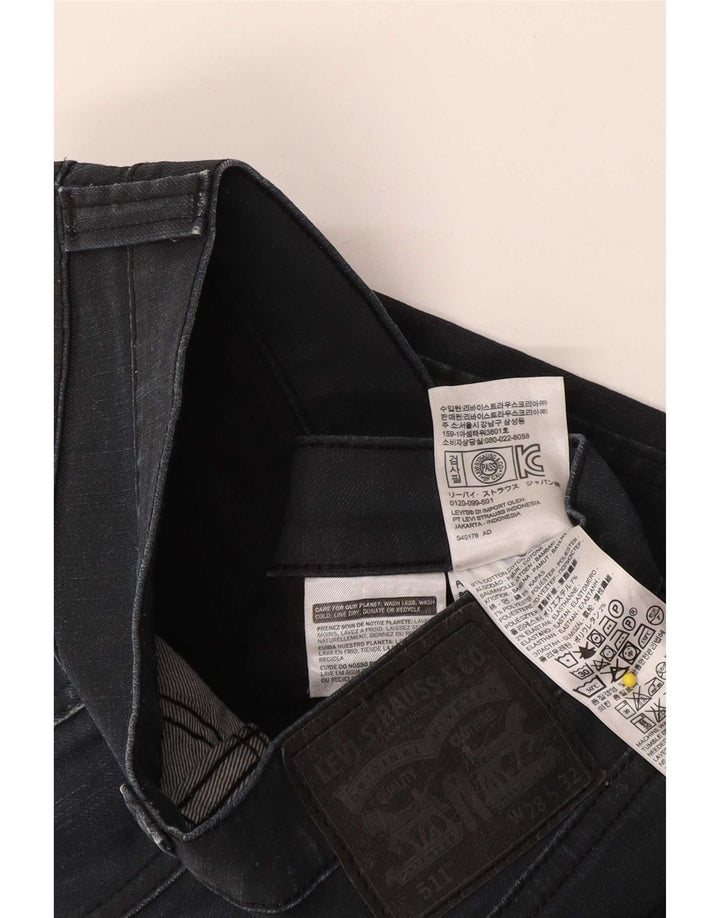 Levi's Hombre 511 Slim Jeans W28 L32 Algodón Azul Marino