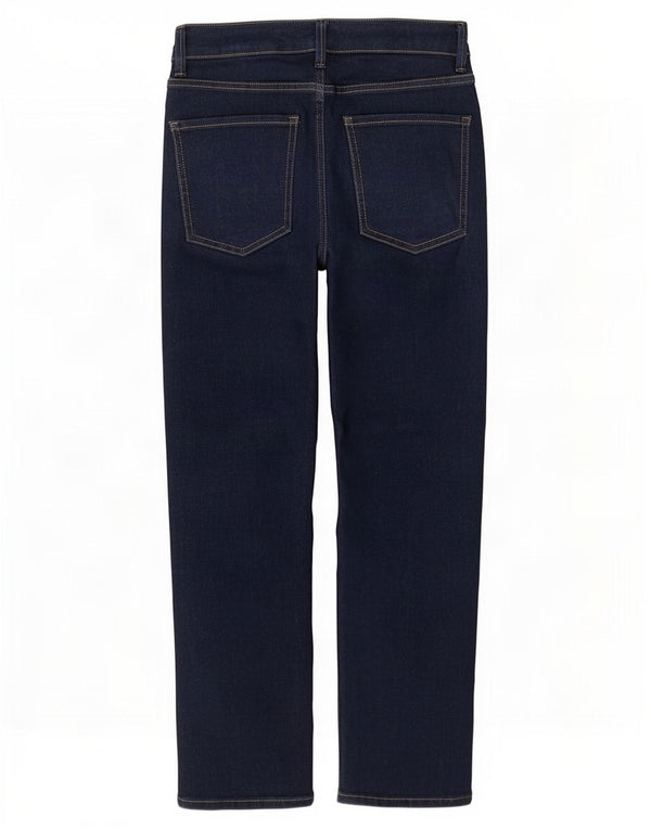 Marks & Spencer Jeans Rectos Cortos para Mujer UK 10 Small W27 L26 Azul Marino